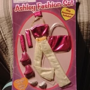Ashley By 26 International Fashion Set - Pink and Cream Doll Outfit